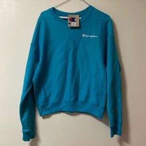 NWT Champion Aqua Blue Sweatshirt